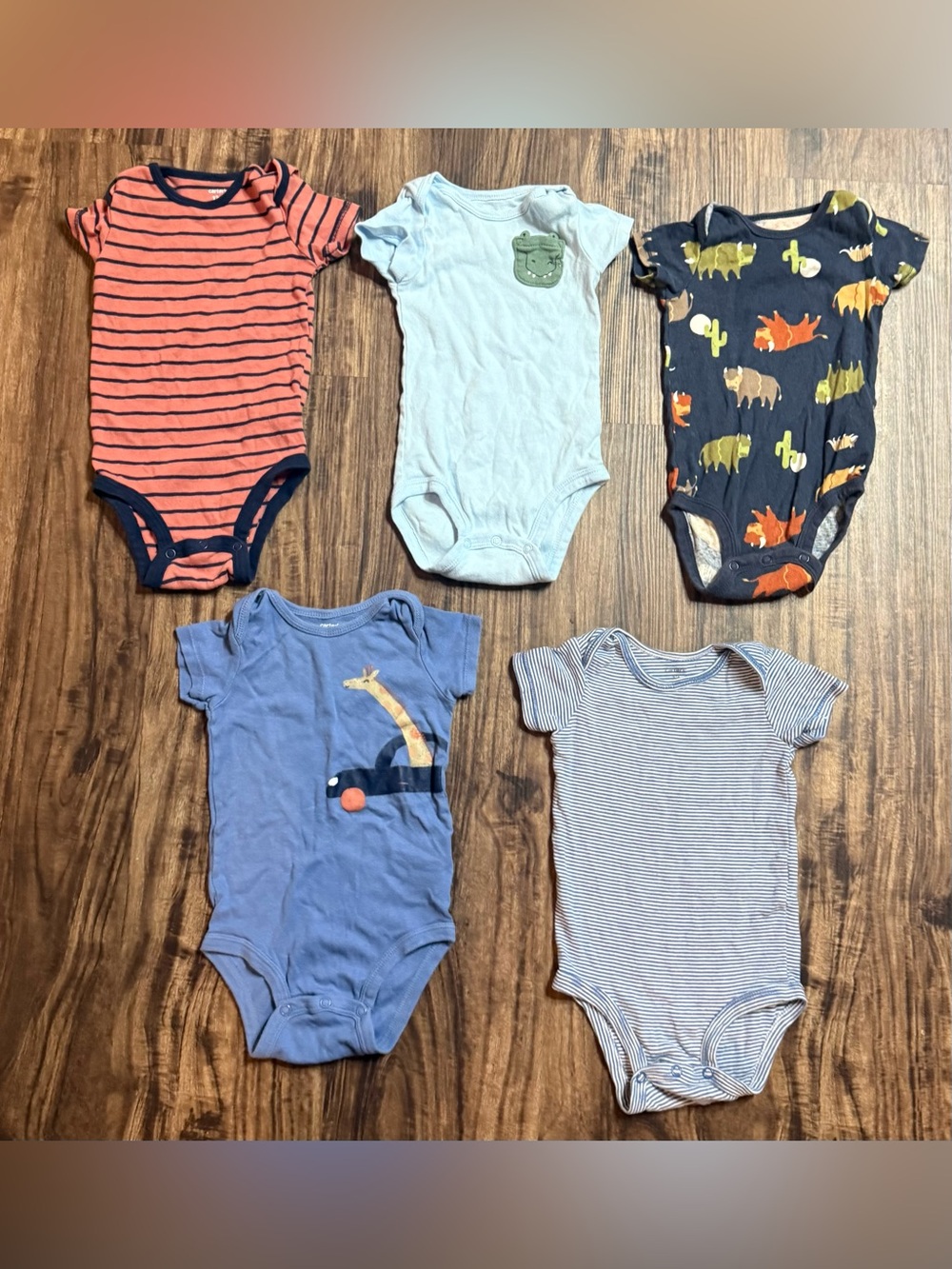 12 Months Baby Boys Short Sleeve Bodysuits Carter’s Winter All Seasons